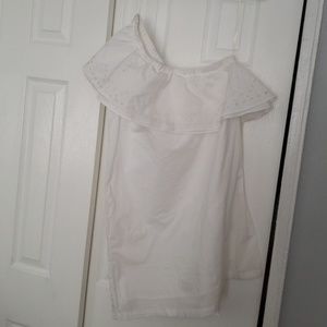 White One Shoulder Dress by Lush